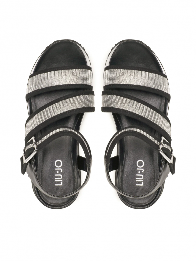 Liu Jo MAXI WONDER 15 Plateausandale mit Glitzer